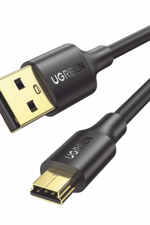 Cable USB-A 2.0 a Mini USB | 1m | Cable de Datos y Alimentación | 480Mps | Chip Inteligente | PVC | Para Discos Duros HDD o SSD, Go-Pro Hero, Mando de PS3, Cámaras Digitales, Reproductores MP3, MP4, etc.