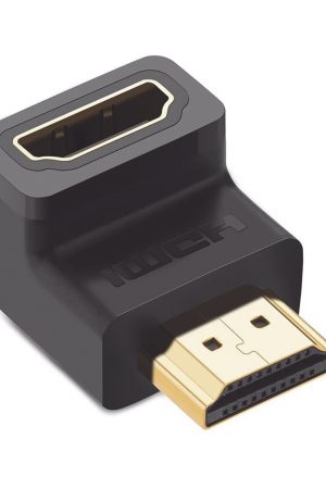 Adaptador HDMI de 90 Grados Macho a Hembra / Hacia Abajo / HDMI 2.0 4K@60Hz / Proporciona Flexibilidad Sin Doblar los Cables HDMI