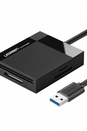 Lector de Tarjetas USB-A 3.0  a CompactFlash (CF)/ MemoryStick (MS)/ TransFlash (TF)/ SecureDigital (SD) | 4 en 1 | 5Gbps | Hasta 2TB | Soporta Windows/Mac OS/Linux/Android | Lectura de tarjetas simultánea | Cable de 15cm.