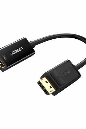 Convertidor DisplayPort a HDMI 4K| 3D | HDR | Blindaje Interno | Bot?n Liberador | Carcasa de ABS | Plug & Play | CE, FCC, RoHS | Cable de 25 cm (9.84 Pulgadas).