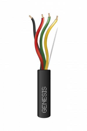 Carrete de Cable 305 Metros (1000 Pies) / 4 x 18 AWG / Cable Direct Burial / Para Uso en Intemperie / Uso en Aplicaciones en Sistemas de Detecci?n de Incendio, Sistemas de Evacuaci?n, Control de Acceso