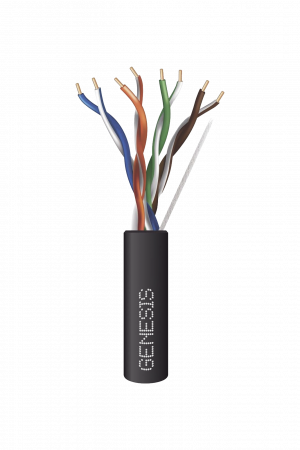 Bobina de Cable de 305 Metros (1000 Pies) / UTP Cat6 PLENUM / Color Negro / UL, CMP SPNLS / Probado a 350 MHz / Aplicaciones de CCTV / Redes de Datos / IP Megapixel / Control RS485