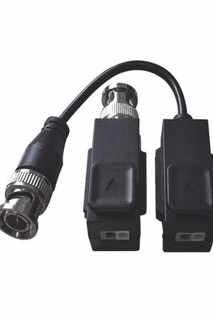Kit de Transceptor (Balluns) TURBOHD con Boton Push / Hasta 8 MP (4K) / 100% Cobre / Soporta HD-TVI / AHD / CVI / CVBS / Audio por Coaxitron / Datos para Menu de Configurar de Cámaras