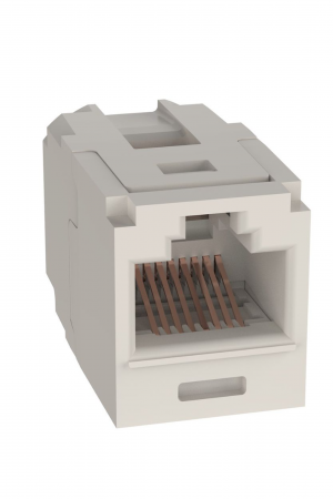 M?dulo Acoplador RJ45 a RJ45, Mini-Com, Categor?a 6, Color Blanco Mate