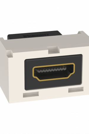 M?dulo Acoplador HDMI 2.0, Hembra a Hembra Tipo-A, Categor?a 2, Uso en 2 Puertos Mini-Com, Color Blanco Mate