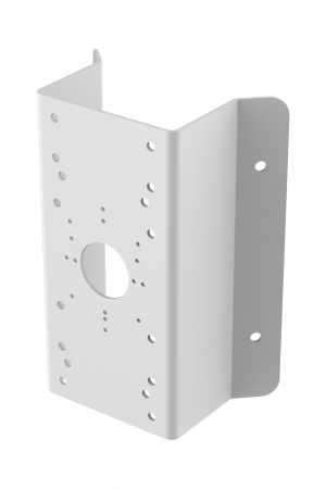 Montaje de Esquina para PTZ TURBOHD o IP / Uso en Exterior / Material de Acero de Carbono / Color Blanco