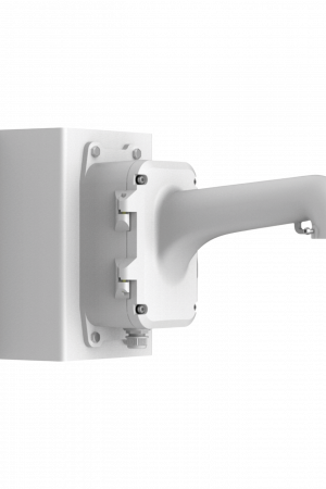 Montaje de Esquina con Caja de Conexión para Domos PTZ epcom y HIKVISION / Fabricado con Aleación de Aluminio y Acero