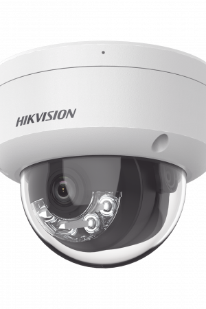 [Dual Light] Domo IP 2 Megapixel / Lente 2.8 mm / 30 mts IR + 30 mts Luz Blanca / Micrófono Integrado / Antivandálico IK08 / ACUSENSE Lite / Exterior IP67 / H.265 / PoE / ONVIF / Micro SD