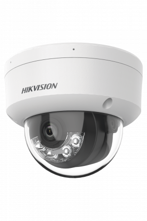 [Dual Light] Domo IP 6 Megapixel / Lente 2.8 mm / 30 mts IR + 30 mts Luz Blanca / Micrófono Integrado / Antivandálico IK08 / ACUSENSE Lite / Exterior IP67 / H.265 / PoE / ONVIF / Micro SD