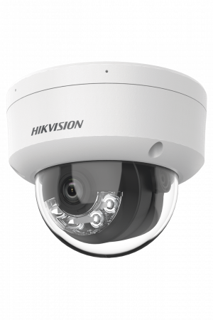 [Dual Light] Domo IP 8 Megapixel (4K) / Lente 2.8 mm / 30 mts IR + 30 mts Luz Blanca / Micrófono Integrado / Antivandálico IK08 / ACUSENSE Lite / Exterior IP67 / H.265 / PoE / Micro SD