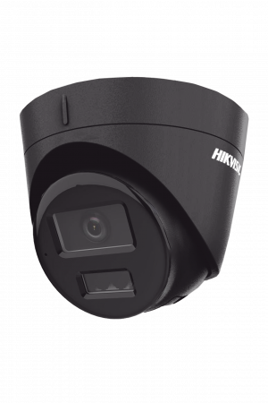 [Dual Light] Turret IP 4 Megapixel / Color Negro /  Lente 2.8 mm / 30 mts IR + 30 mts Luz Blanca / Micrófono Integrado / ACUSENSE Lite / Exterior IP67 / H.265 / PoE / ONVIF / Micro SD