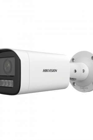 Bala IP 4 Megapíxel / Lente Motorizado 2.8 a 12 mm / Dual Light (50 mts IR + 50 mts Luz Blanca) / ACUSENSE Lite / Microfono Integrado / Exterior IP67 / WDR 120 dB / PoE  / Micro SD / Alarmas I/O