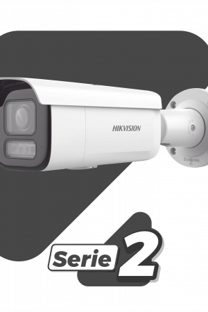 [Dual Light + 2 Micrófonos Integrados] Bala IP 2 Megapixel / Lente Mot. 2.8 a 12 mm / 60 mts Luz Blanca + 60 mts IR / ACUSENSE / Exterior IP67 / IK10 / WDR 120 dB / PoE+  / Alarmas I/O / Micro SD / Metal / IK10 / ACUSEARCH