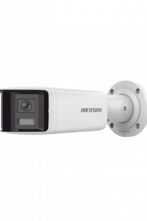 [FlexVu] [PROTECCIÓN ACTIVA] Bala IP 4 Megapixel / 2 Lentes de Lente 2.8 mm (Imagen Panorámica 180°) / 40 mts IR / Exterior IP67 / Luz Intermitente y Alerta de Audio / Audio Bidireccional / ACUSENSE / WDR 120 dB / Micro SD