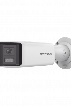 [FlexVu] [PROTECCIÓN ACTIVA] Bala IP Panorámica 4 Megapixel / 2 Lentes 2.8 mm (180°) / Imagen a Color 24/7 (ColorVu) / PoE / WDR 130° / IP67 / ACUSENSE / Luz Estroboscópica y Alarma Audible / 40 mts Luz Blanca / Micro SD