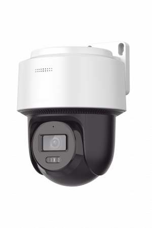 [SIN MARCA O LOGO][FlexVu] Domo PT IP 4 Megapixel / Lente 4 mm  / Dual Light (30 mts IR + 30 mts Luz Blanca)  / Autoseguimiento en Humanos / PoE / IP66 / Micrófono y Bocina Integrado / Micro SD / Incluye Montaje de Pared o Techo /