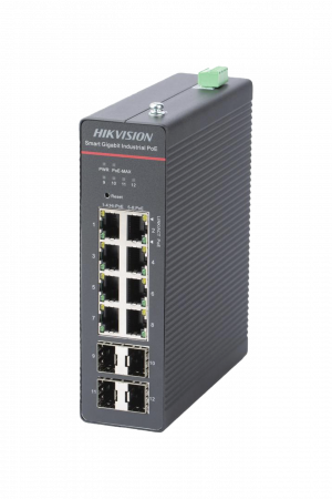 Switch Gigabit PoE+ / Industrial / Administrable / 4 Puertos Gigabit PoE+ (90 W) + 4 Puertos Gigabit PoE+(30 W) / 4 Puertos Gigabit SFP / 300 W Total / 48 a 57 VCD / Ideal para Proyectos / 300 Metros de Distancia