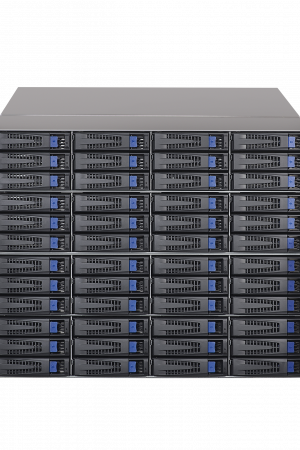 Servidor de Almacenamiento Cluster / 48 Bahías de Disco Duro / Controlador Simple / Graba 600 Canales IP / Fuente Redundante