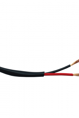 Bobina de 152 Metros (500 Pies) / 18AWG 2 Conductores / Cable Profesional de ALTA FIDELIDAD 100% Cobre / Exterior / Direct Burial / Color Negro / Para Aplicaciones de Audio, Control de Acceso y Automatizaci?n