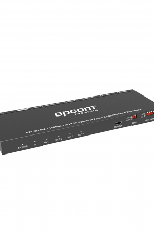 Splitter HDMI 1x4 | 1 Entrada a 4 salidas (Simultaneas) | 4K@60Hz | Extractor de Audio | Down Scaler | HDR  4:4:4 | EDID | 18Gbps