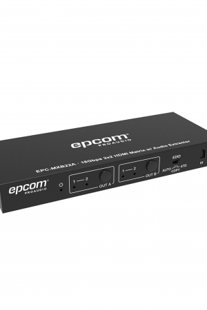 Matricial HDMI | 2x2 | 4K2K@60Hz | HDR | YCbCr 4:4:4 | EDID Auto | Extractor de Audio | Salida de audio análoga y digitalizados | HDCP 2.2 | 18 Gbps