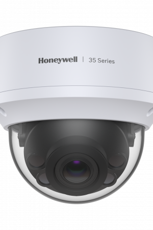Domo IP 5 Megapixel / Lente Mot. 2.7 a 13.5 mm / 50 mts IR / Ultra Baja Iluminación /  NDAA / ONVIF /  IP67 / IK10 / H.265 / IA (Filtro de Humanos y Vehiculos) / Merodeo / Conteo de Personas / PoE / Audio y Alarmas I/O / Serie 35