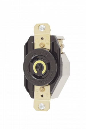 Recept?culo de Media Vuelta Industrial para Empotrar de 20 A 125 V CA 2 Polos 3 Hilos (NEMA L5-20R)