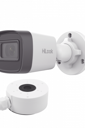 HiLook Series / Bala IP 4 Megapixel / 20 mts IR / Exterior IP67 / PoE / dWDR / Lente 2.8 mm + Caja de conexión DS-1280ZJ-XSP