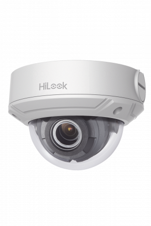 HiLook Series / Domo IP 4 Megapixel / 30 mts IR / Exterior IP67 / PoE / WDR 120 dB / Lente Motorizado 2.8-12 mm / IK10 / MicroSD