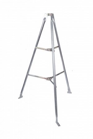Montaje de tripie para exterior, altura total del tripie 1.52 m. Compatible con mástiles de hasta 3 m de largo 1  1/4 a 2" de diámetro