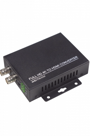 Convertidor de CVI, TVI, AHD, CVBS a HDMI, salida HDMI 1080P 60Fps / Bucle de salida CVBS / Soporta hasta 8MP CVI, 8MP TVI, 8MP AHD / Admite señal de entrada 960H / Incluye fuente de alimentación y cable BNC.