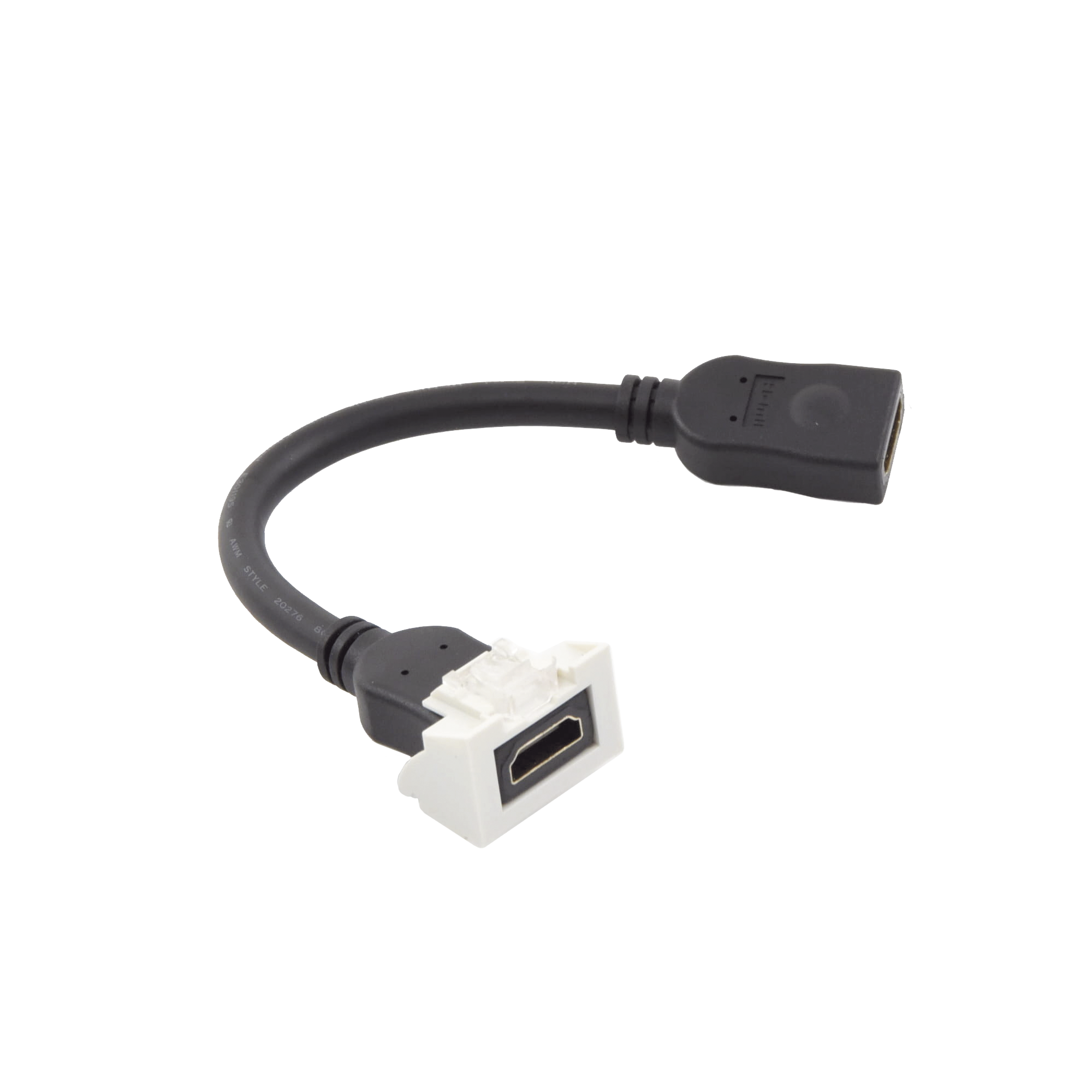 Adaptador HDMI con Pigtail Hembra-Hembra, Para V?deo 720, 1080p, 4K UHD Compatible con Faceplates MAX Siemon de 2 Salidas, Color Blanco