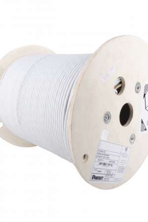 Bobina de Cable Blindado F/UTP de 4 Pares, Cat6A, Soporte de Aplicaciones 10GBase-T, LSZH (Libre de Gases T?xicos), Color Blanco, 305 Metros (1000 Pies)