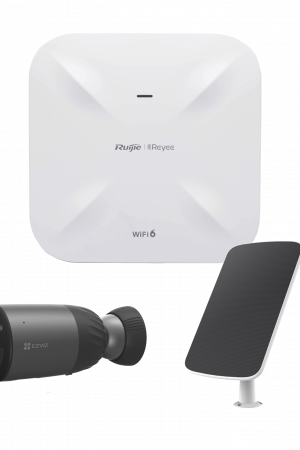 Kit de Cámaras Wi-Fi  con Access Point/ Incluye 1 Cámara de Batería  CS-BC1C / 1 Pane solar Mod. CS-CMT-SOLARPANEL-E / 1 Access Point RG-RAP6260(G)