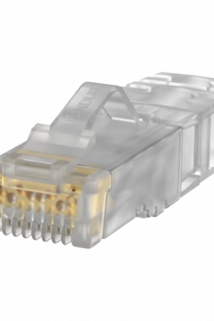 Plug RJ45 Cat6A, Para Cable UTP de Calibre 26 AWG, Chapado en Oro de 50 Micras, Paquete de 100 Piezas
