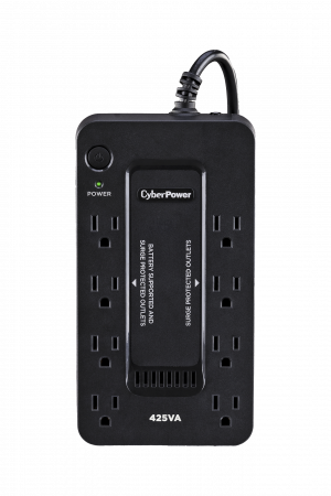 UPS de 425 VA/255 W, Topología Standby, Entrada 120 Vca NEMA 5-15P, Tipo Gabinete Compacto, Con 8 Tomas NEMA 5-15R