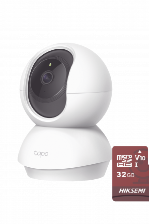 Kit de Cámara IP Wi-Fi / Incluye 1 Pieza Modelo TAPOC200 / 2 Megapixel /  Utiliza La App Tapo / 1 Memoria Micro SD  Hiksemi Modelo  HS-TF-E1/32G