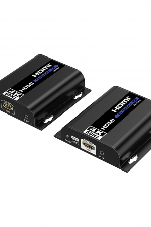 Kit extensor para distancias de hasta 200 metros | Resolución 4K @60Hz | Cat 6 | Conexión uno a uno y uno a muchos hasta 120 mts | Compatible con Switch gigabit | Control IR
