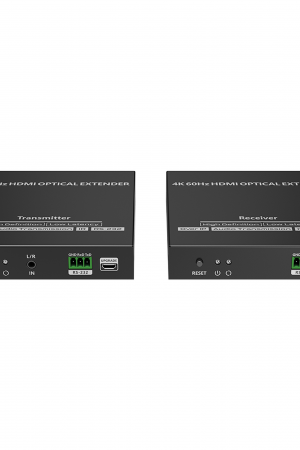 Kit extensor por fibra óptica | Hasta 40 kilómetros|  4K@60Hz | con IR | RS232