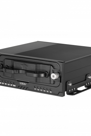 NVR Móvil de 8 Canales / 5 Megapixel / 4 Puertos PoE + 4 Vía Switch / 2 Bahías de HDD / Incluye Modulo GPS / Conector M12