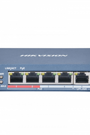Switch PoE / 250 Metros PoE LARGA DISTANCIA / 4 Puertos 802.3at (30 W) 10/100 Mbps + 1 Puerto Uplink (10 / 100 Mbps)