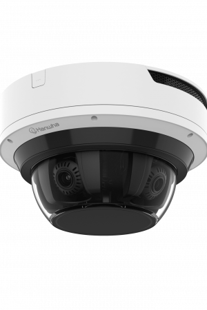 Camara IP Multi sensor 8MP x 4 CH con Inteligencia Artificial y licencia LUMEO / Lente Motorizado de 3.3 a 5.7mm / WDR 120dB / Protección IP66 / IK10 / NEMA4X