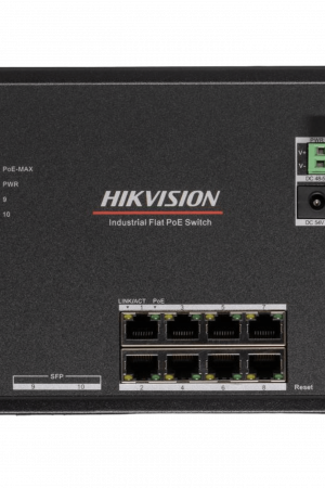 Switch Industrial / Administrable Gigabit / 8 Puertos Gigabit PoE+ (30 W) / 2 Puertos SFP / 240 W Total / 48 a 57 VCD / Ideal para Proyectos / 300 Metros de Distancia