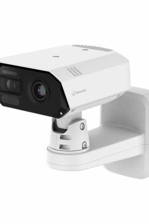 Cámara IP Bullet Termica Bi-Spectral / Lente Visible 8MP / Vision Térmica 640x480p Lente 9.1mm@8FPS / H.265 & WiseStream / IP67 / NEMA4X / Termografia para uso industrial -20°C a 130°C