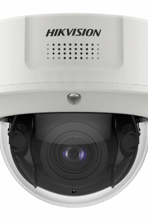 Domo IP 8 Megapixel / Lente Mot. 2.8 a 12 mm /  DARKFIGHTER / WDR 120 dB / IK10 / 30 mts IR / Conteo Facial / Detección Facial / Interior / PoE / Búsqueda por Atributos / Micrófono Integrado / Micro SD