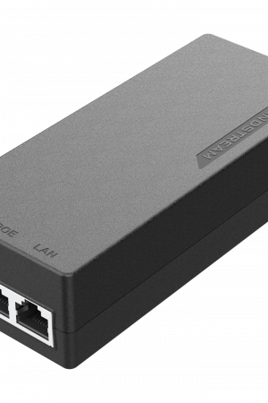 PoE Injector Grandstream 60W MultiGigabit / Compatible con IEEE 802.3af/at/bt / 1x 2.5Gbps RJ45 LAN IN / 1x 2.5Gbps RJ45 LAN OUT con PoE 60W / 100~240VAC / 54VDC / Plug-and-Play / FCC, CE, RCM, IC