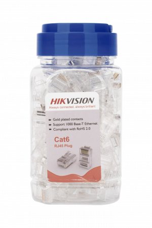 Bote con 100 Piezas de Plug Modular RJ45 / Cat 6 / Chapado en Oro a 15 Micras / Sin Blindaje / Facil Instalaci?n / Uso Interior / Soporta Norma TIA-568B / Cumple con RoHS 2.0