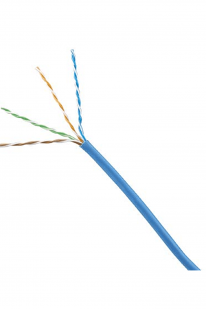 Bobina de Cable UTP 305 Metros (1000 Pies) de Cobre, Azul, Categor?a 6 (24 AWG), 1000Mbps, LSZH (Bajo Humo, Cero Hal?genos), de 4 Pares