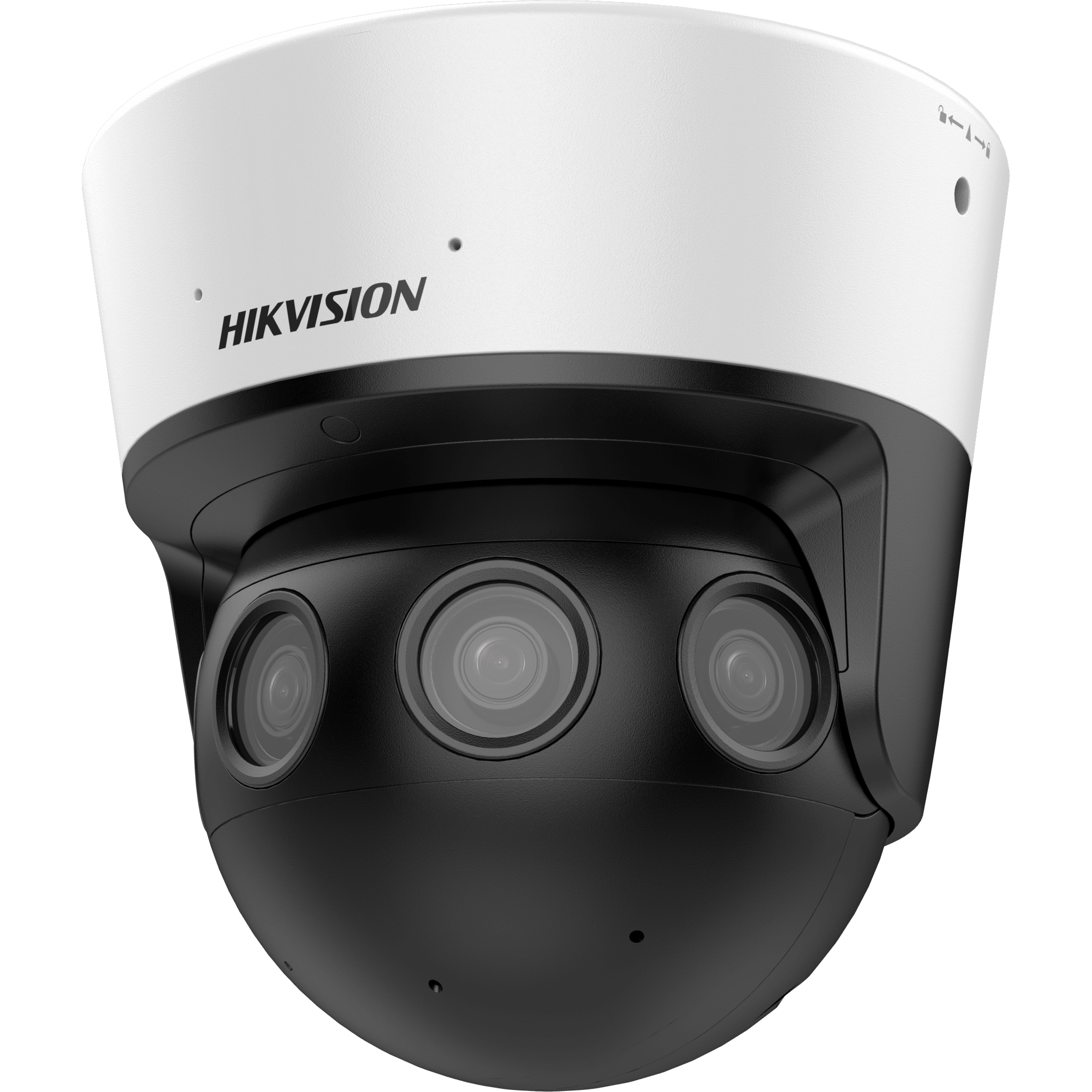 PanoVu Series / Vista Panorámica 180° / 32 Megapixel en Total / 4 Lentes 2.8 mm (4 Lentes 8 Megapixel) / 20 mts IR / 2 Micrófonos Integrados / NEMA 4X / DARKFIGHTER / Exterior IP67 / IK10 / 12 Vcc / PoE+ / Micro SD