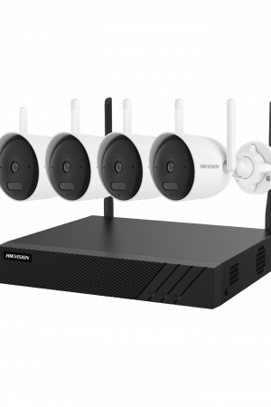 Kit IP Inalámbrico 1080p / NVR 4 Canales / 4 Cámaras Bala para Exterior / 1 HDD de 1 TB / Modo Repetidor
